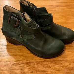 Alegria Dark Green Ankle Boots